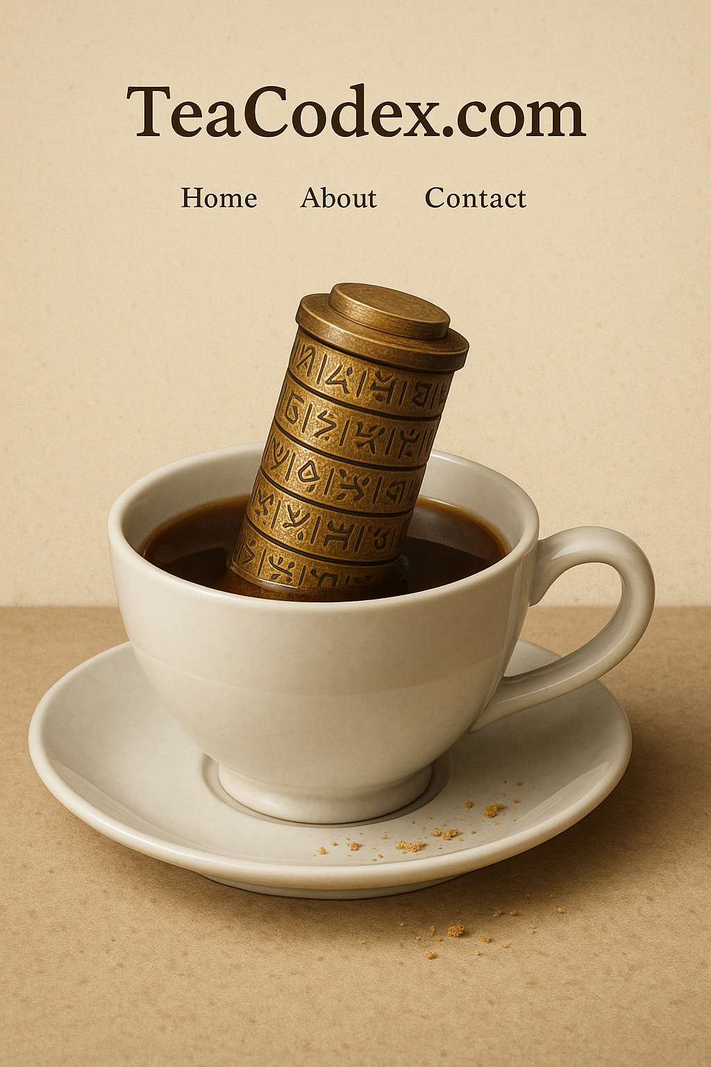 TeaCodex cup and codex
